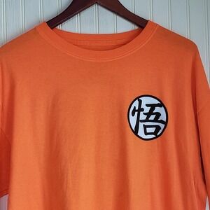 GEE Dragon Ball Super Goku Shirt Mens Large Orange Kanji Logo Graphic Tee
